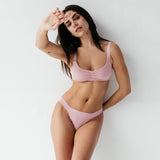 Product thumbnail Caress banded bikini Fleur Pink - Monique Morin Model 5'7