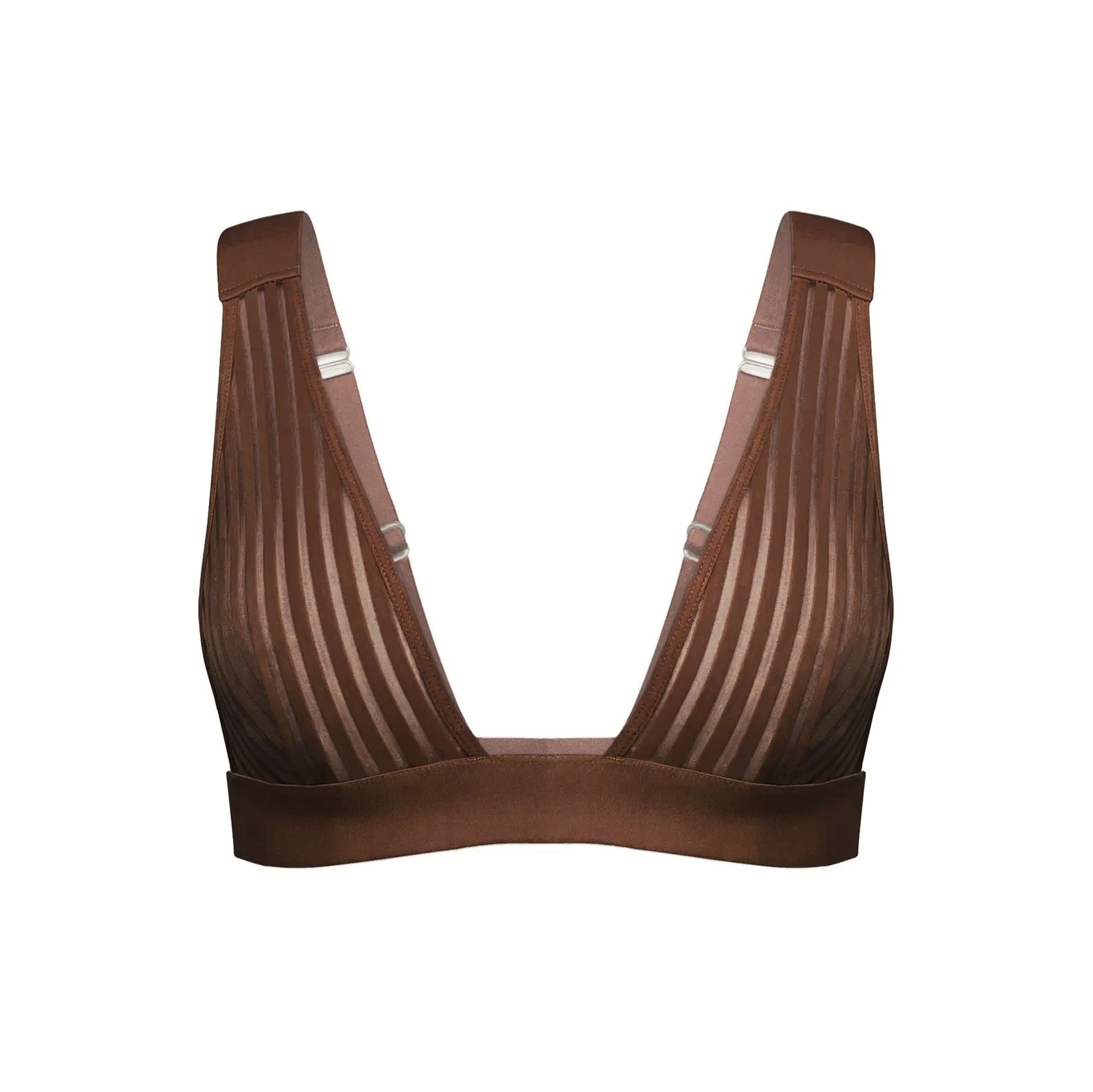 Vertigo V Neck Bralette Cocoa - Monique Morin Lingerie