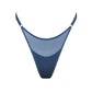Blue modal thong with adjustable side strap