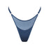 Blue modal thong with adjustable side strap