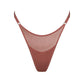 Brown modal thong with adjustable side strap