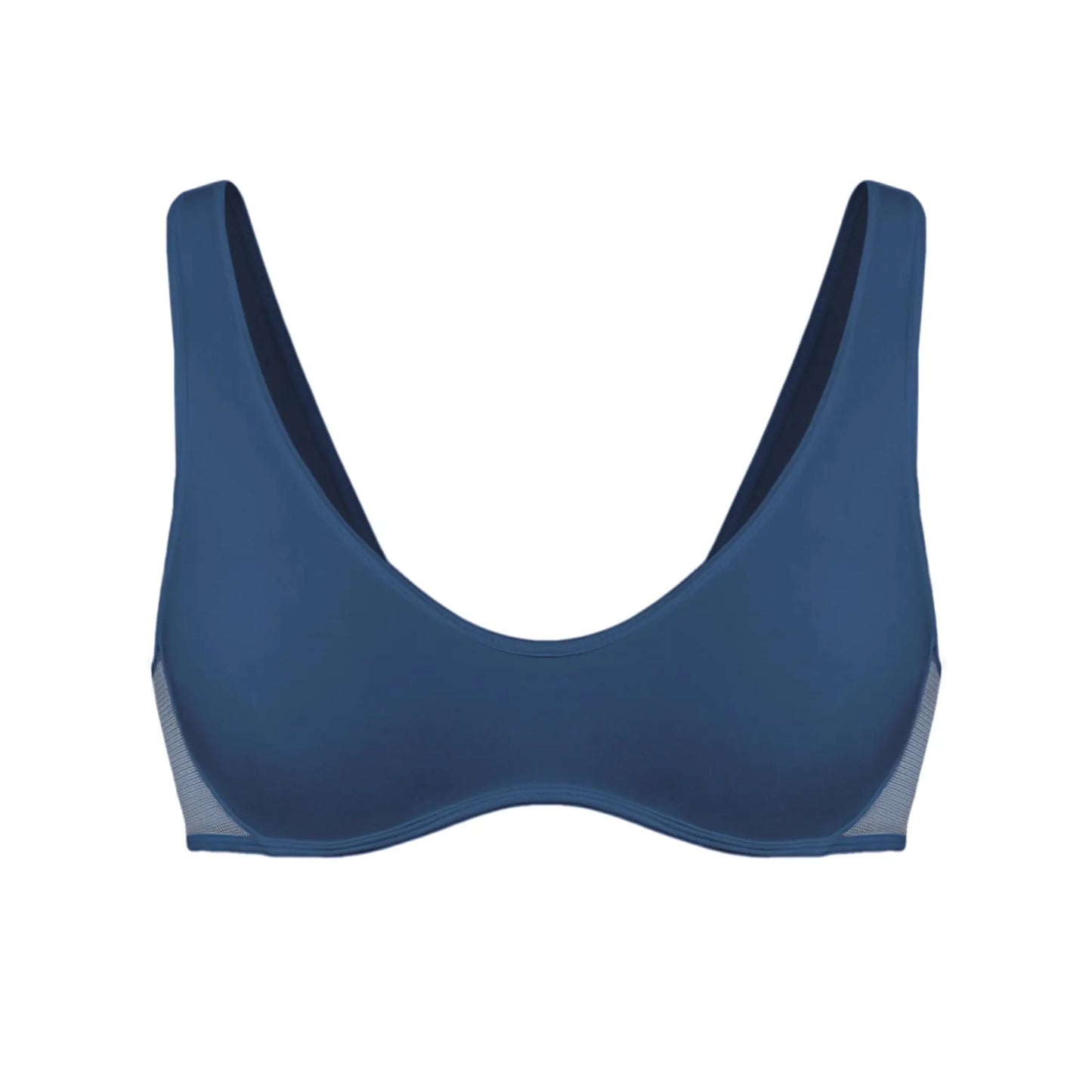 Blue modal pull over scoop neck bralette