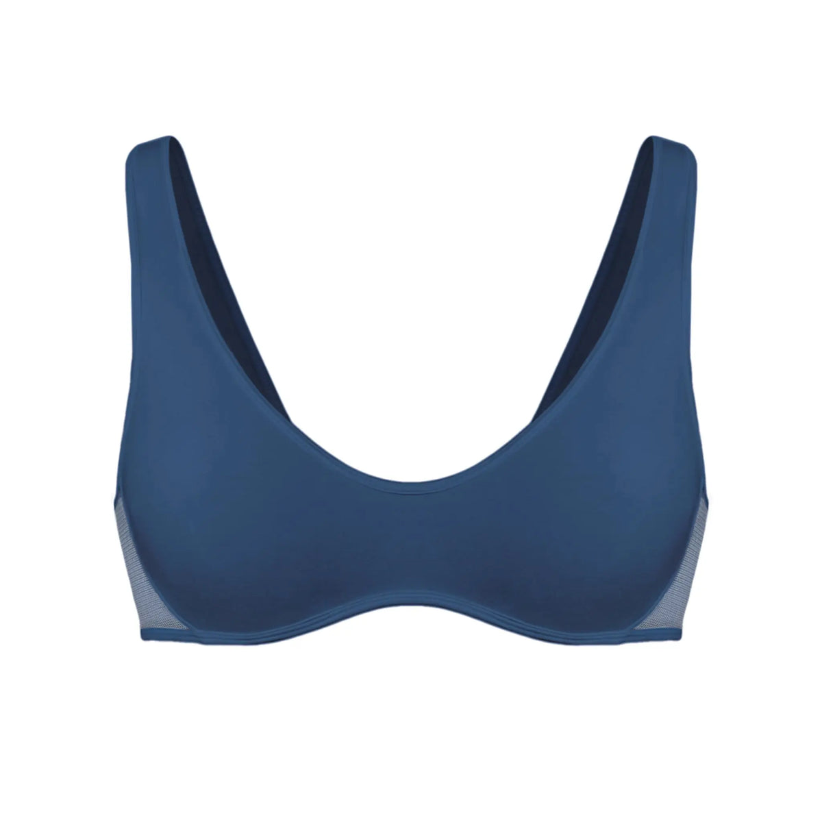 Blue modal pull over scoop neck bralette