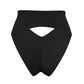 Black high waisted modal brief with back cut-out