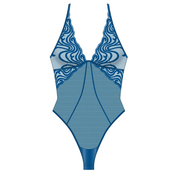Echo Bodysuit Abyss Blue Monique Morin