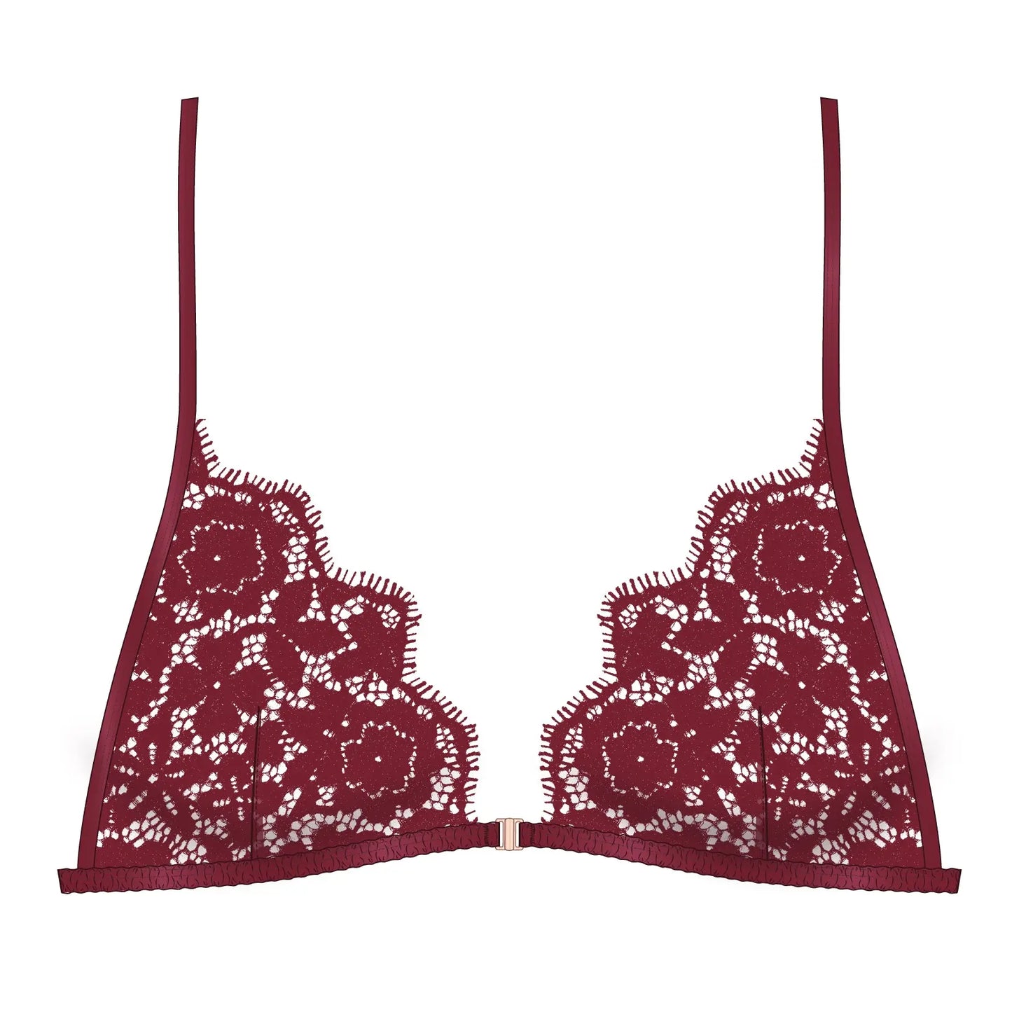 Frisson Triangle Bralette Bloodstone - Monique Morin Lingerie