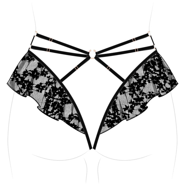 Hologram Skirted Harness Black