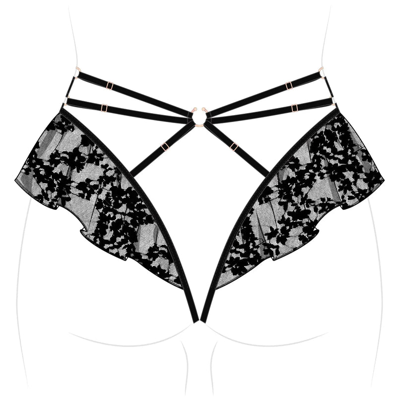 Hologram Skirted Harness Black