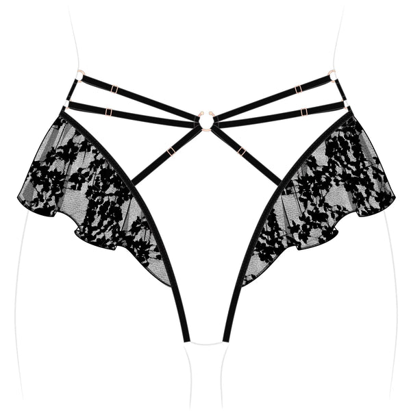 Hologram Skirted Harness Black