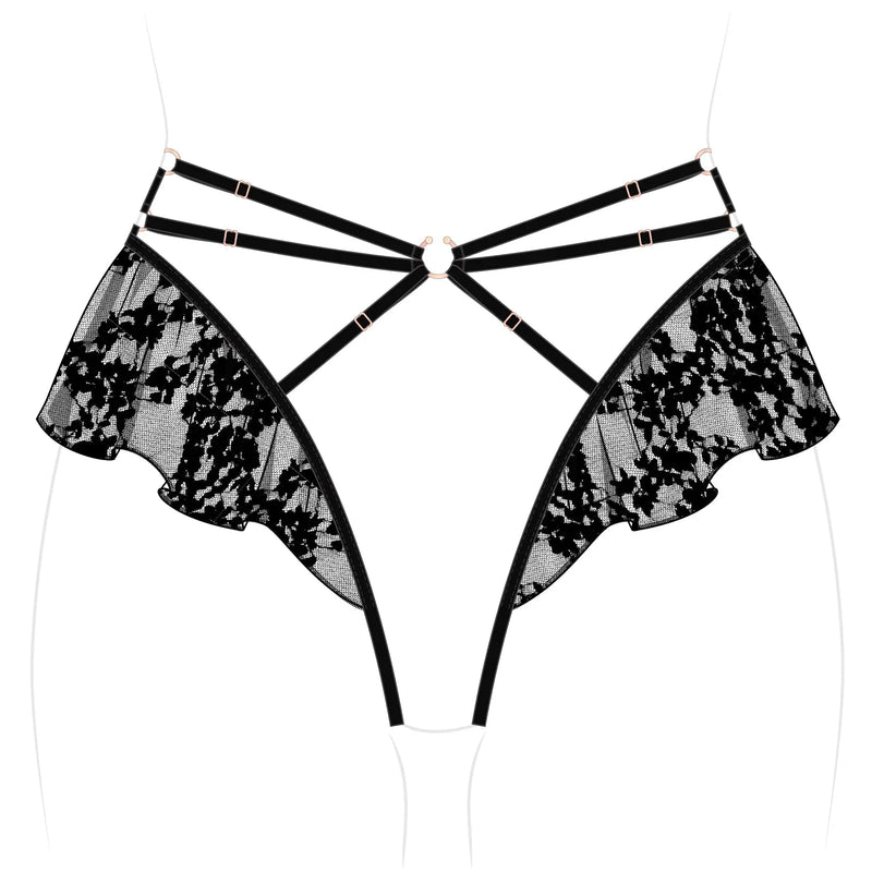 Hologram Skirted Harness Black