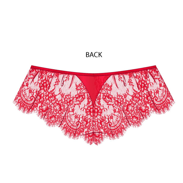 Moonstruck Lace Flutter Short Fire Red Monique Morin