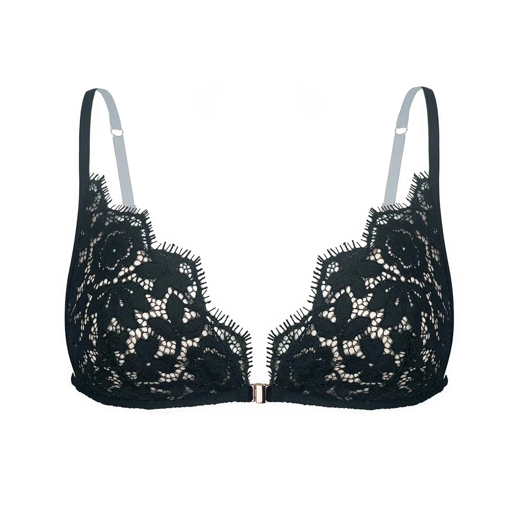Frisson Triangle Bralette Black Monique Morin