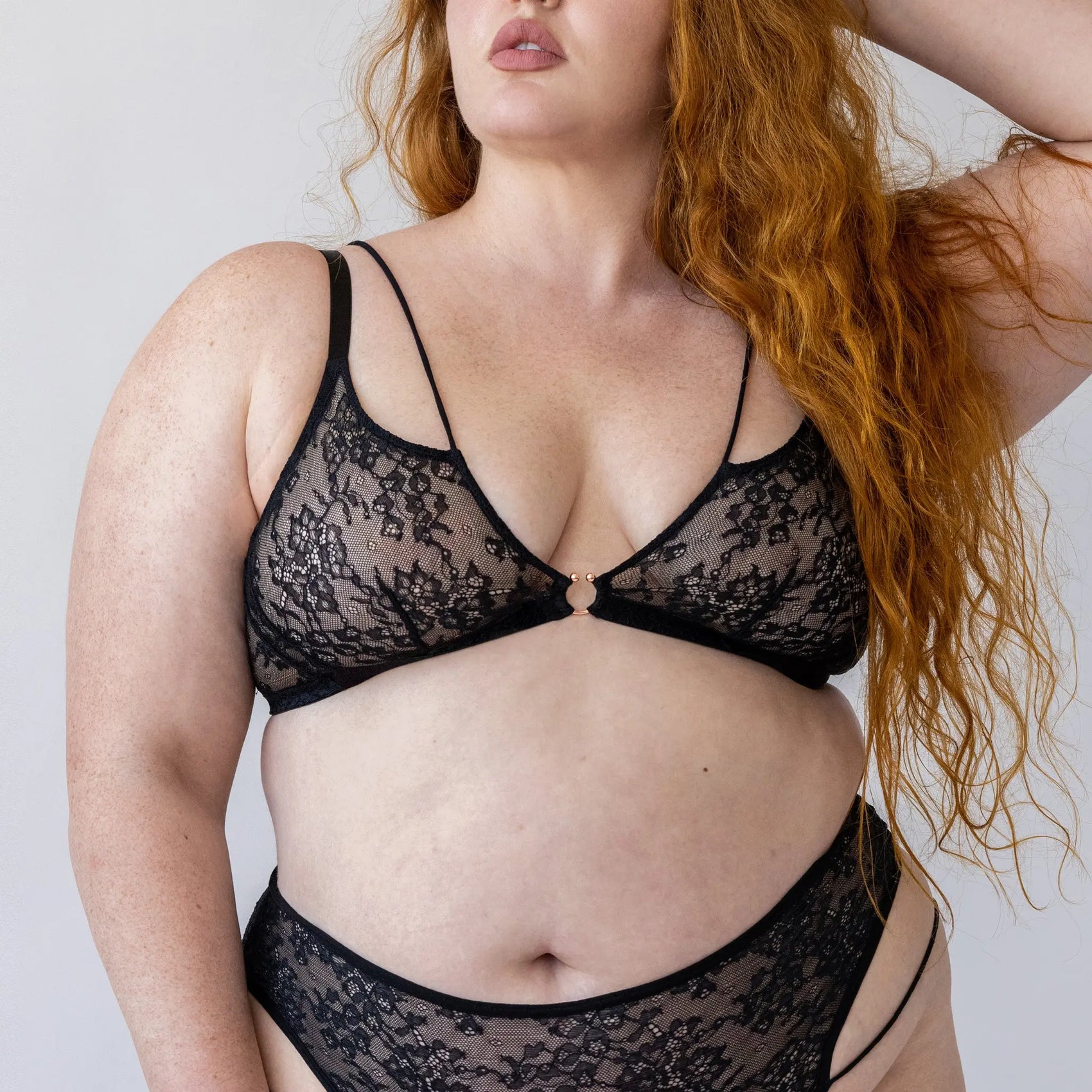 Monique Morin Amphitrite Bralette Black + | Red Hair Torso