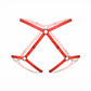 Red elastic, adjustable pull-on harness
