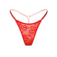 Red ace thong with adjustable waist strap
