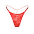 Red ace thong with adjustable waist strap