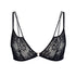 Black Lace Bralette with cutout strap detail and back closure