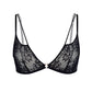 Black Lace Bralette with cutout strap detail and back closure