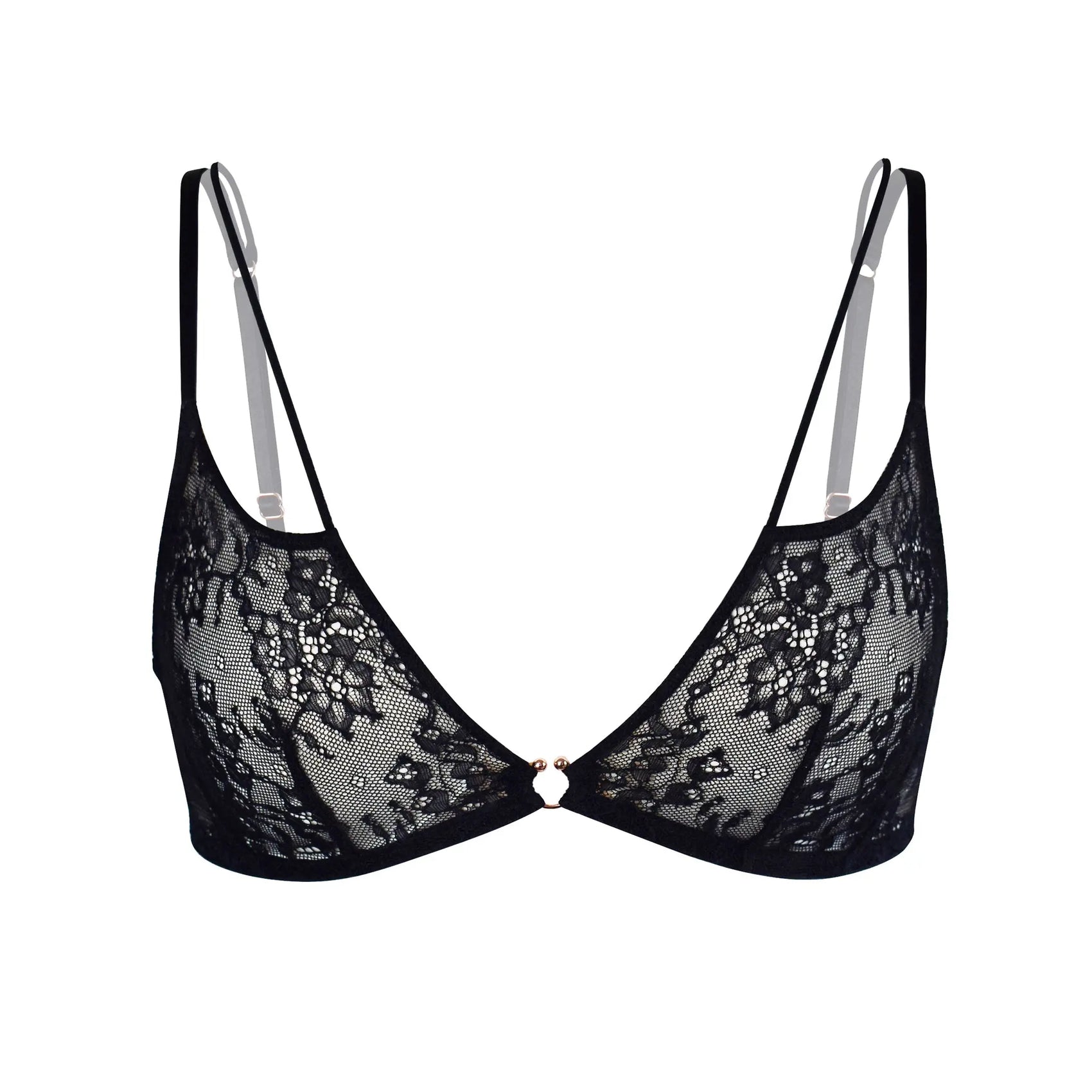 Monique Morin Amphitrite Bralette Black + ghost