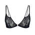 Black Lace Bralette with cutout strap detail and back closure