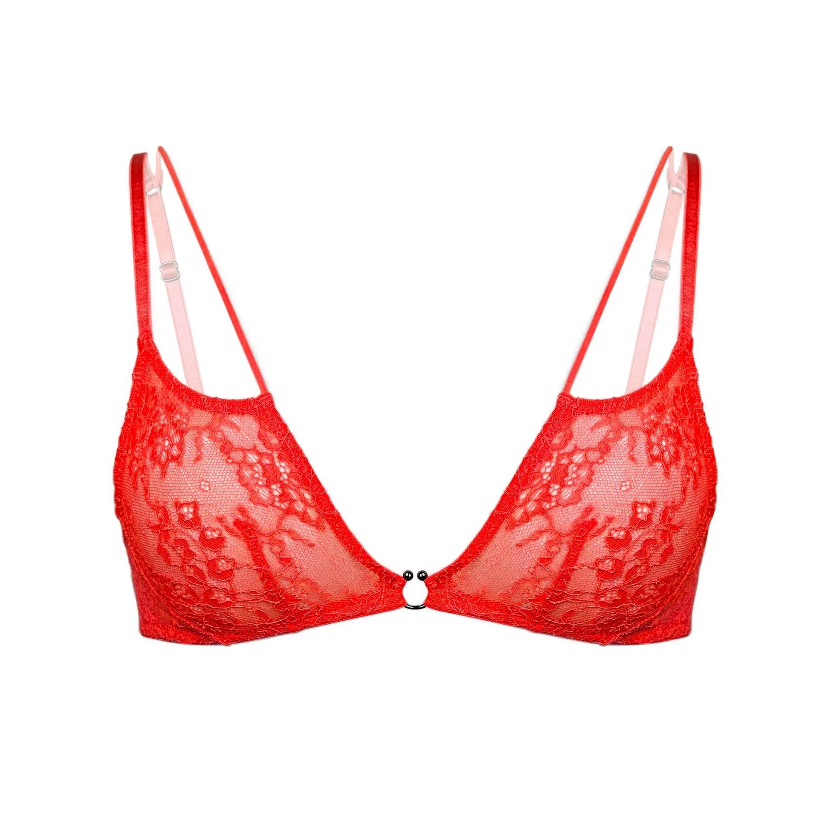 Monique Morin Amphitrite Bralette Fire Red Ghost