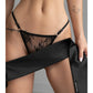 Black stretch satin blindfold