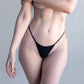 Black, adjustable modal thong