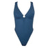 Caress X Back Bodysuit Dark Denim Blue - Monique Morin Lingerie