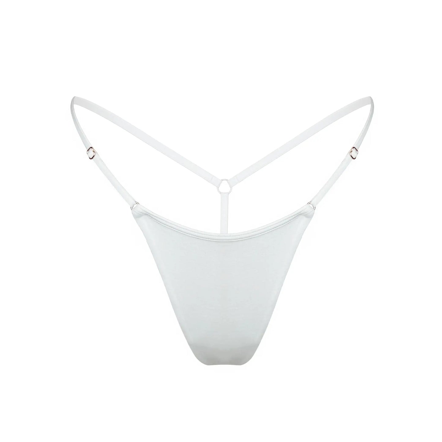 White, adjustable modal thong