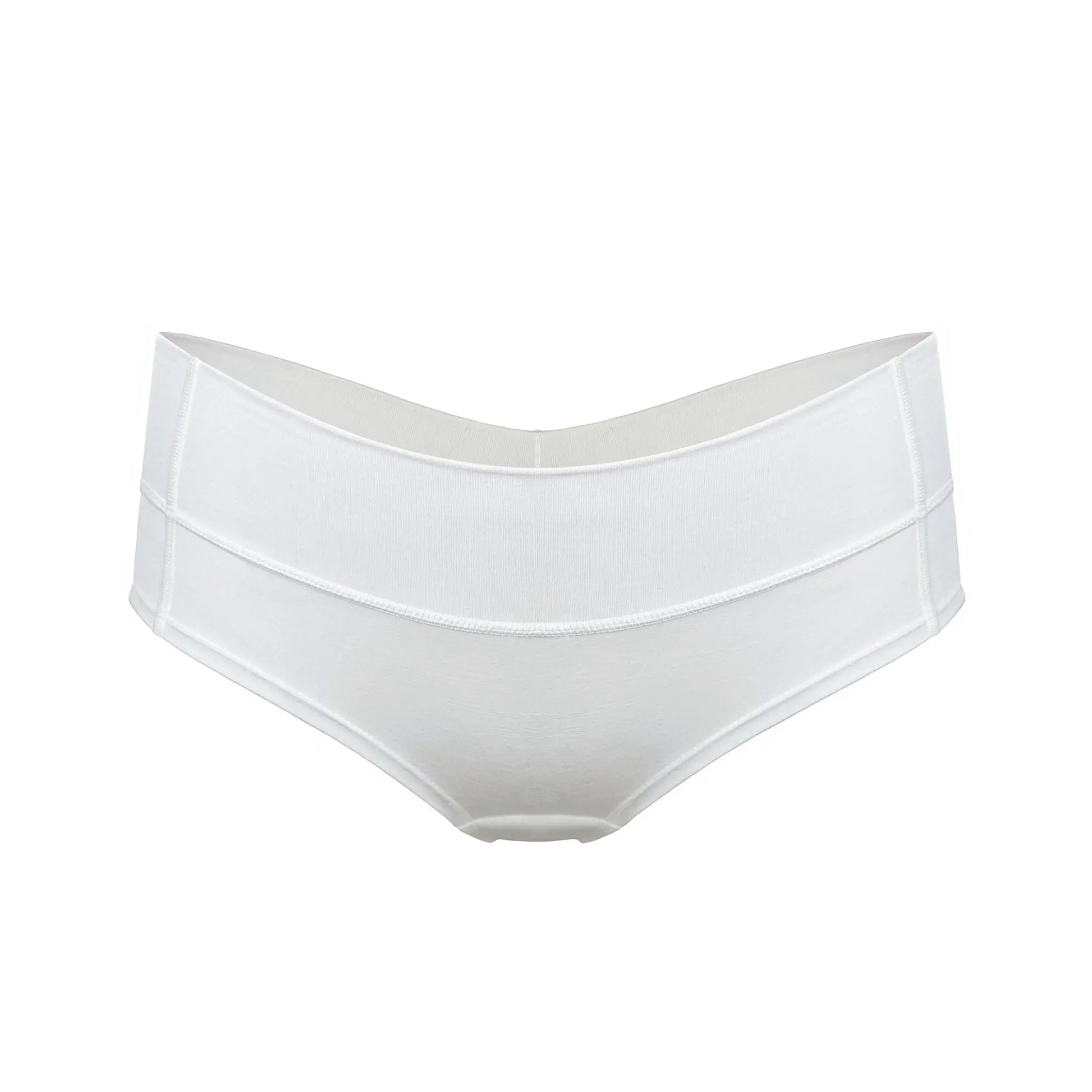 White modal low rise hipster panty with no show waistband