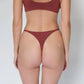 Brown modal thong with adjustable side strap