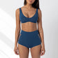 Blue modal pull over scoop neck bralette
