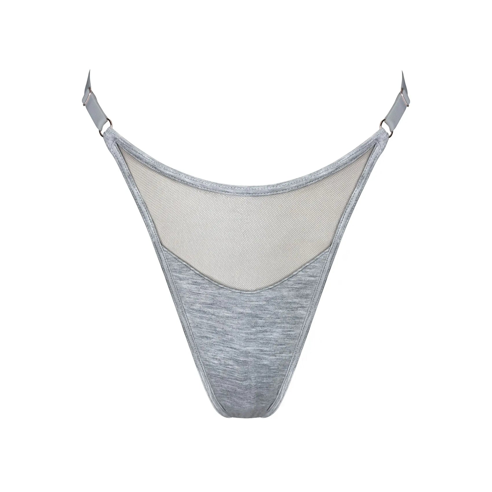 Core Adjustable Thong Fog - Monique Morin Lingerie