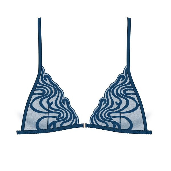 Echo Triangle Bralette Abyss Blue Wholesale Pre-Order