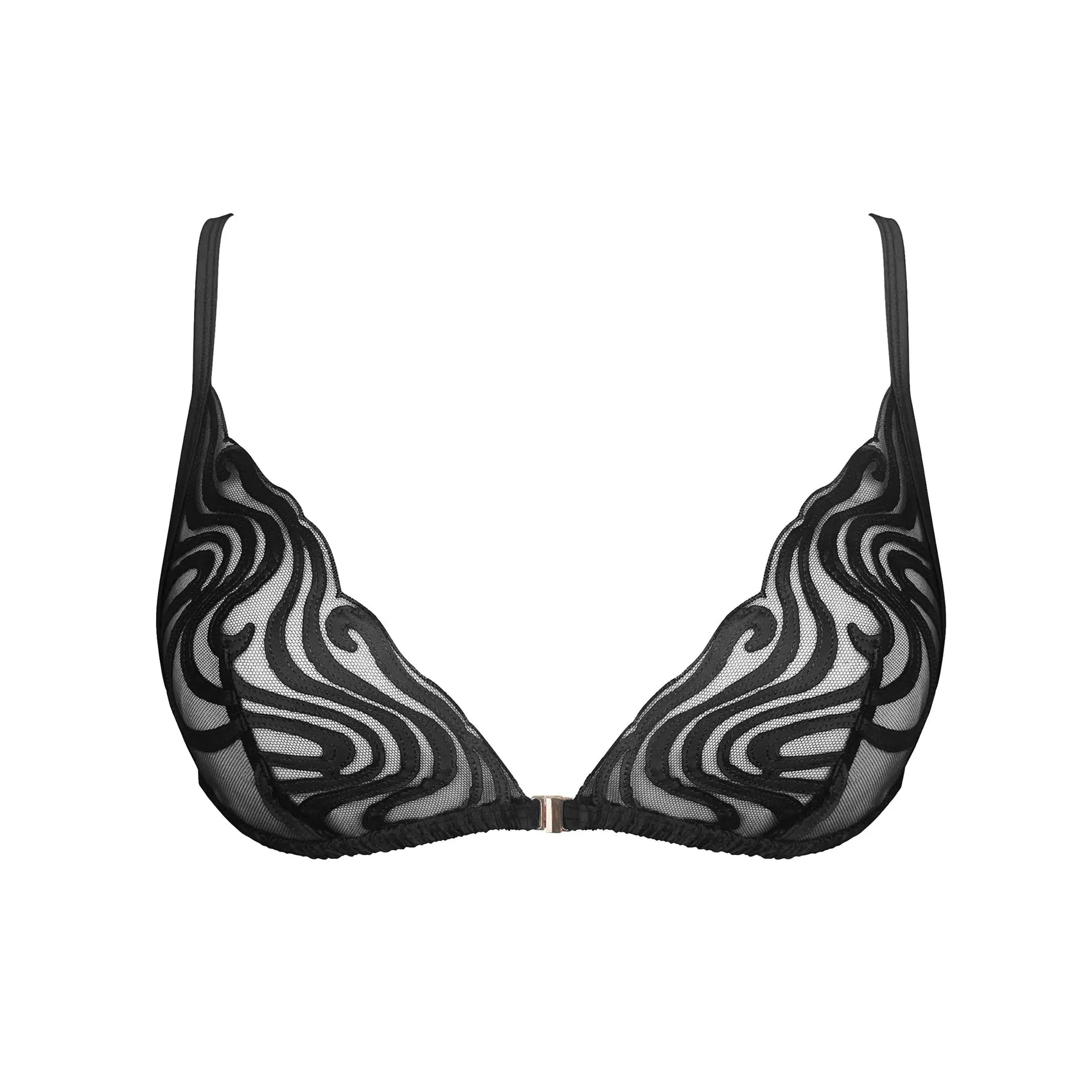 Echo Triangle Bralette Black - Monique Morin Lingerie