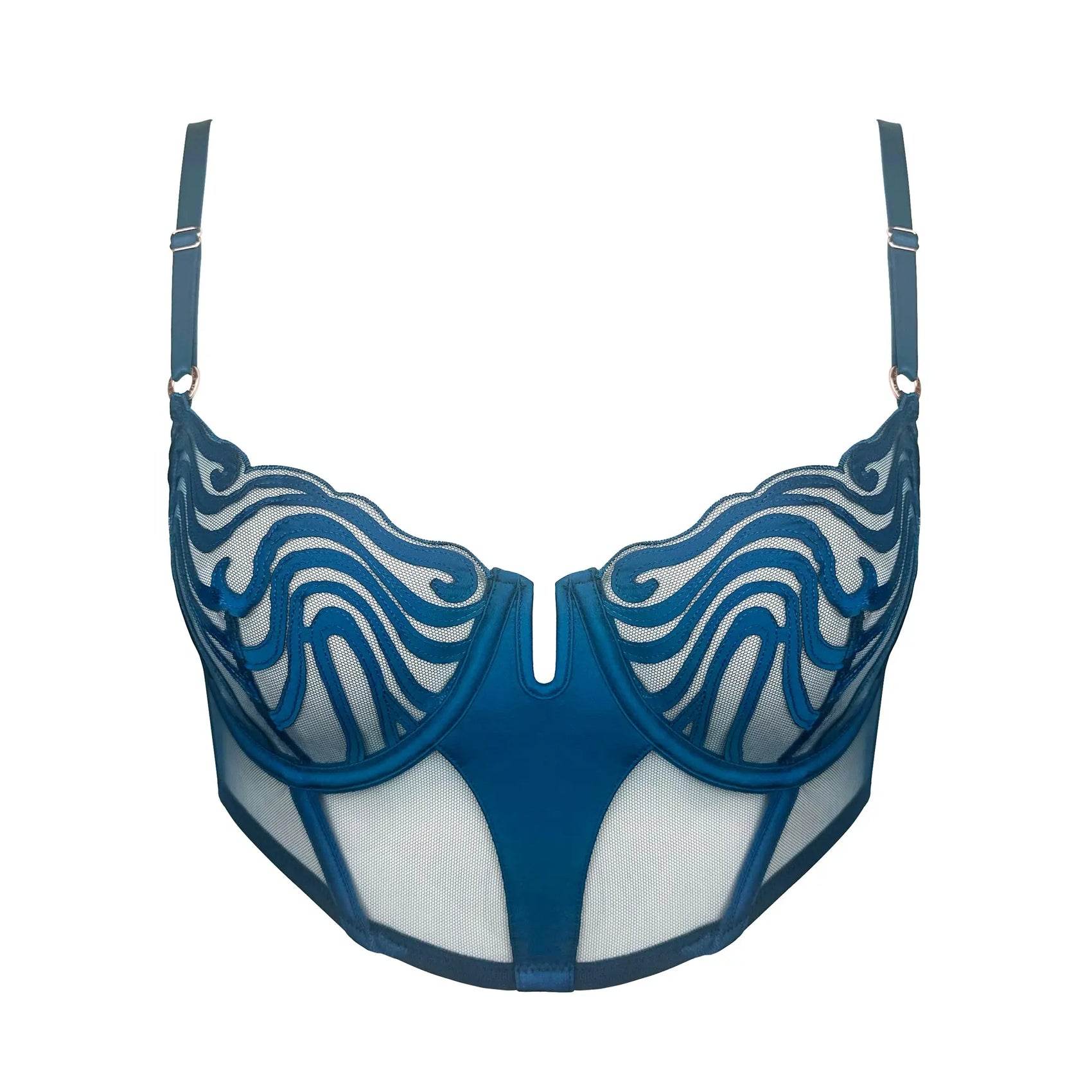 Echo Bustier Abyss Blue - Monique Morin Lingerie