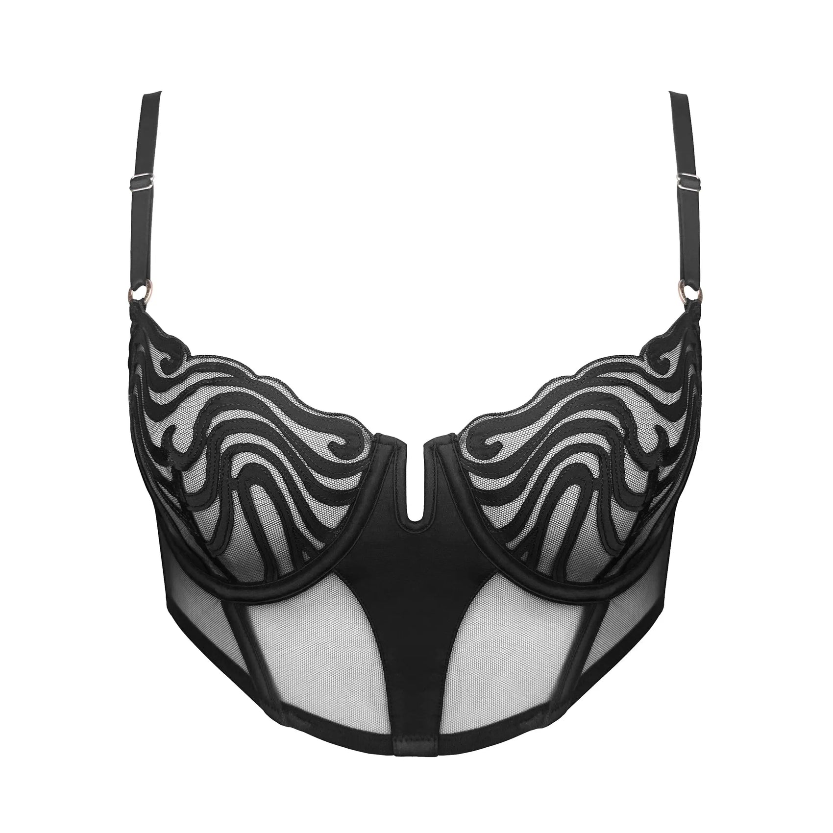 Echo Bustier Black - Monique Morin Lingerie
