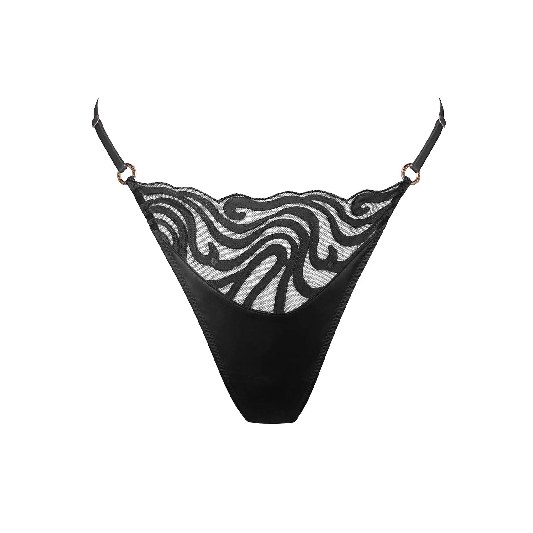 Echo Thong Black - Monique Morin Lingerie