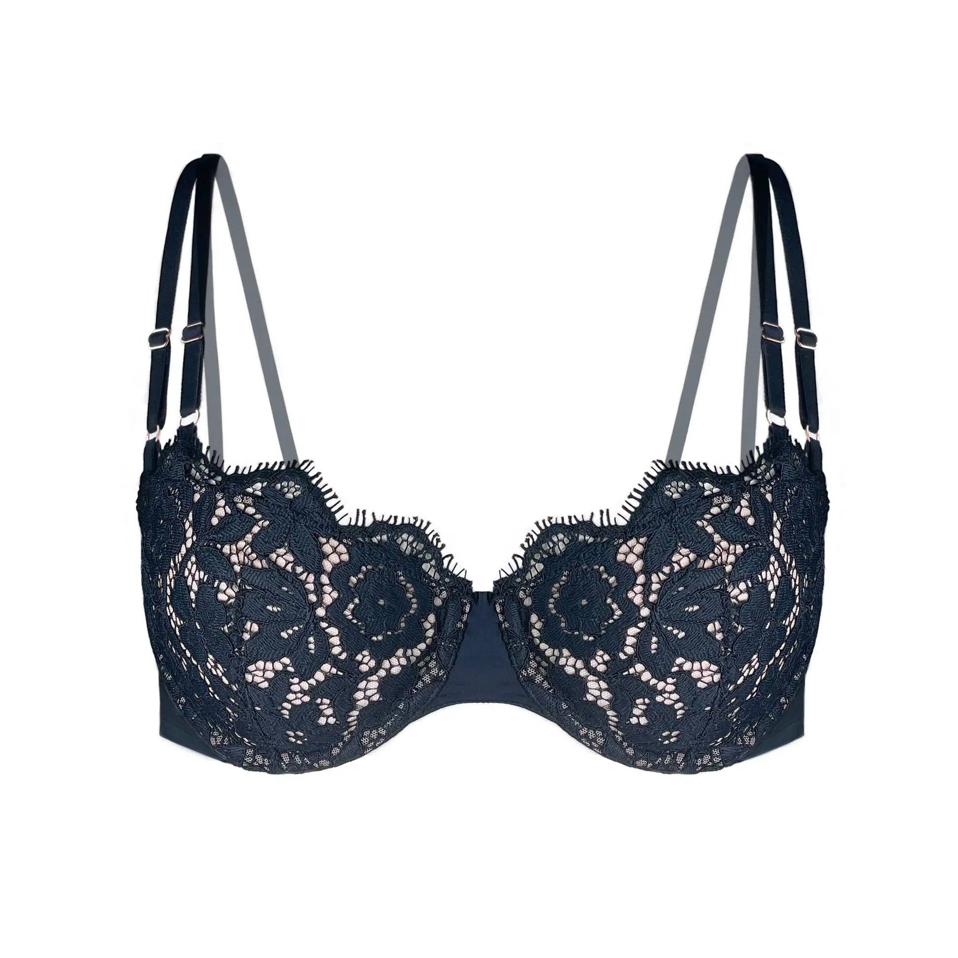 Frisson Balconette Bra Black + - Monique Morin Lingerie