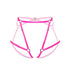 Pink soft touch elastic harness, fully adjustable with back clasp closure