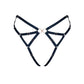 Black soft touch elastic harness panty fully adjustable in rise and contour