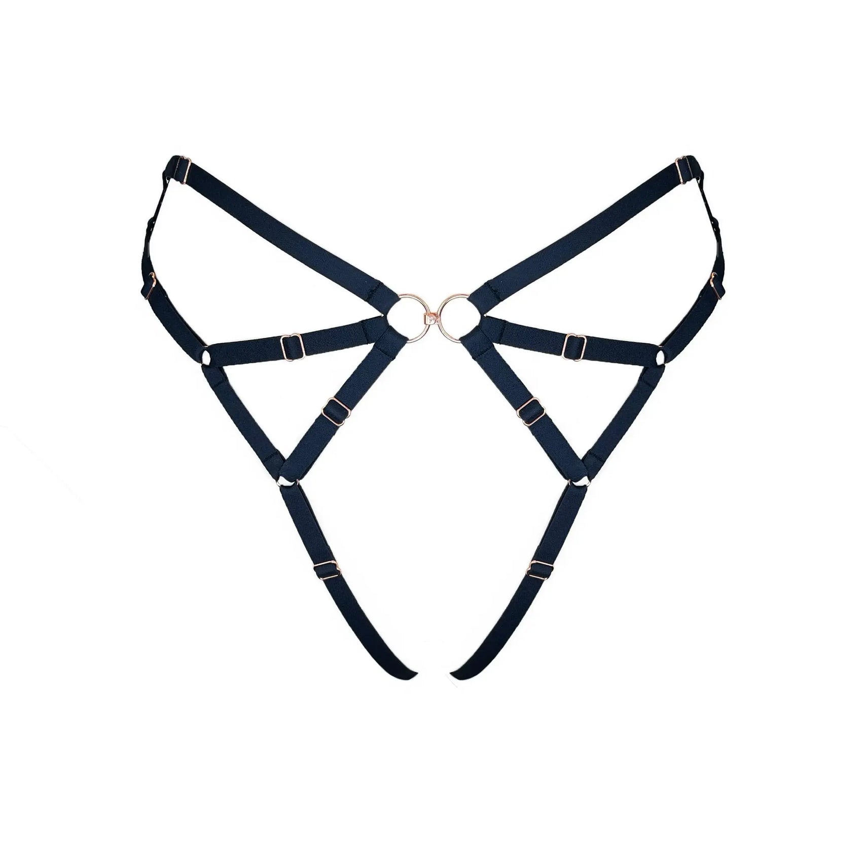 Frisson Harness Panty Black - Monique Morin Lingerie