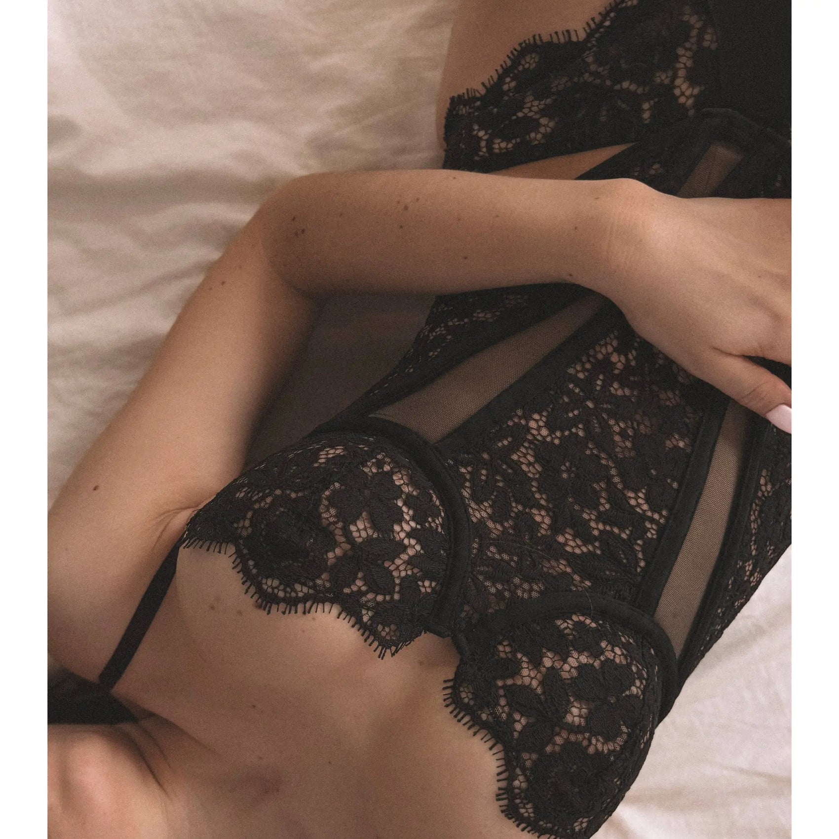 Frisson Corset Black - Monique Morin Lingerie