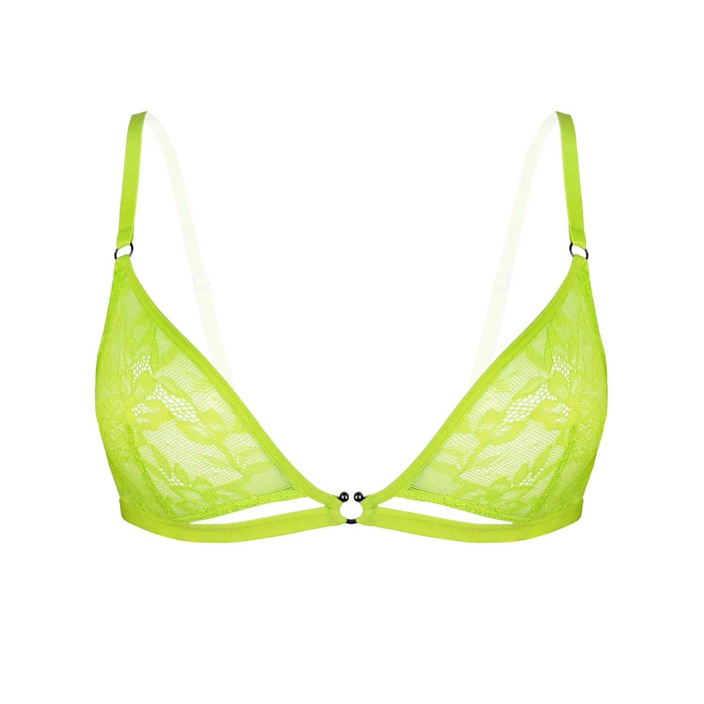 Hologram Bralette Acid Green - Monique Morin Lingerie