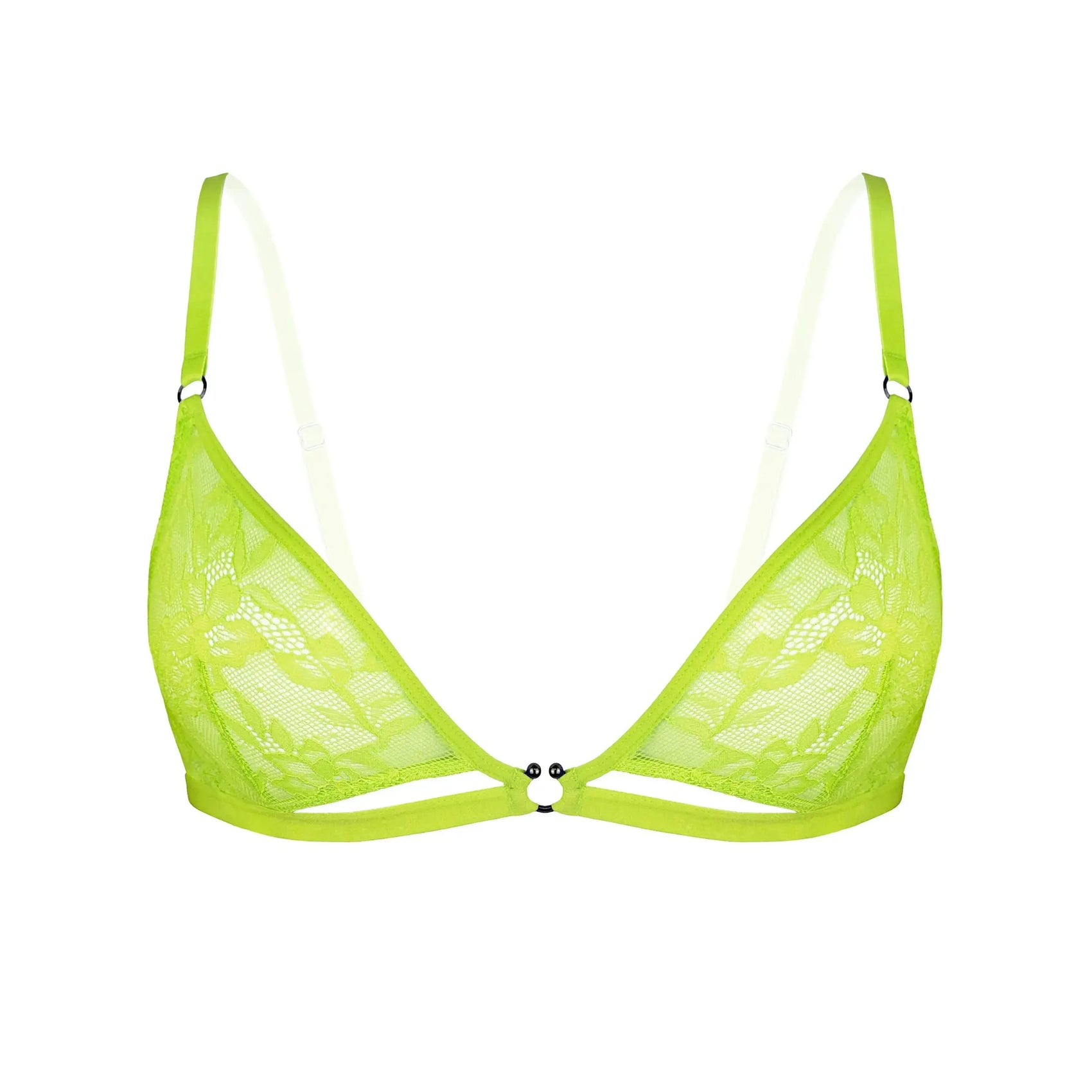 Hologram Bralette Acid Green - Monique Morin Lingerie