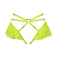 Hologram Skirted Harness Acid Green - Monique Morin Lingerie