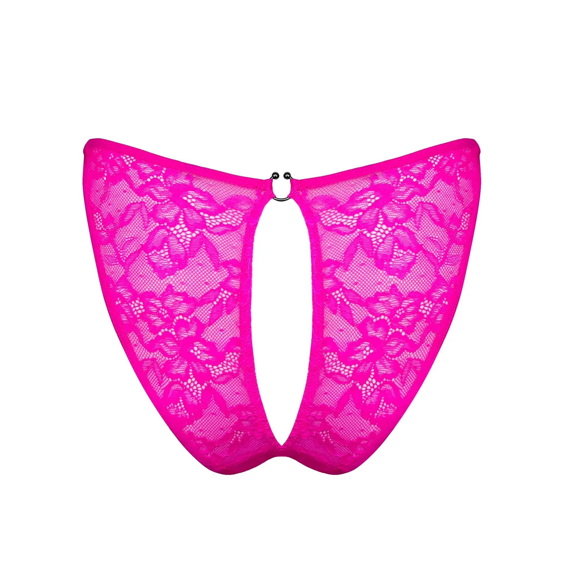 Hologram Ouvert Bikini Electric Magenta - Monique Morin Lingerie