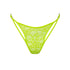 Hologram Adjustable Thong Acid Green - Monique Morin Lingerie