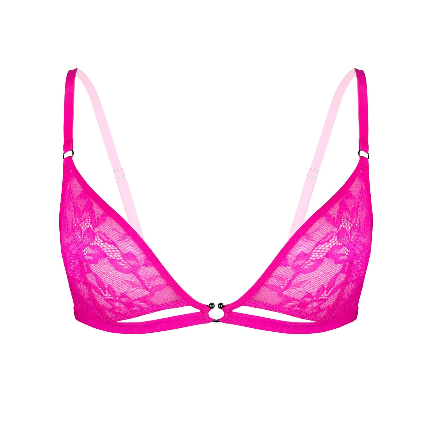 Hologram Bralette Electric Magenta - Monique Morin Lingerie
