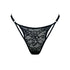 Hologram Adjustable Thong Black - Monique Morin Lingerie